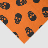 Papier Mousseline Halloween Vintage moderne crâne orange (Détail)