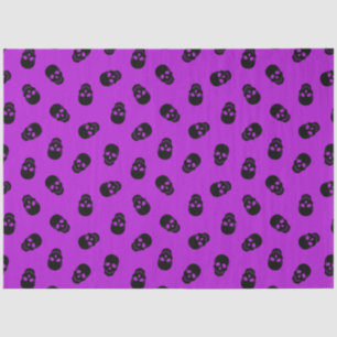 Papier Mousseline Halloween Vintage moderne crâne pourpre