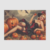 Papier Mousseline Halloween vintage vers le haut (Recto)