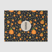 Papier Mousseline Halloween Whimsical Citrouille Rustic Kraft (Recto)