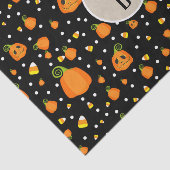 Papier Mousseline Halloween Whimsical Citrouille Rustic Kraft (Détail)