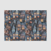 Papier Mousseline Halloween Whimsical Haunted Maison Halloween (Recto)