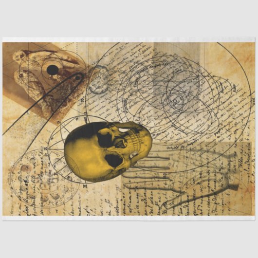 Papier Mousseline Halloween Witchcraft Alchimie Vintage Ephemera (Recto)