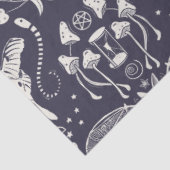 Papier Mousseline Halloween Witchitte Nature Motif Champignons Chat (Détail)