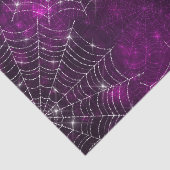 PAPIER MOUSSELINE HALLOWEWEEN PURPLE AVEC DES WEBS D'ARGENT (Détail)
