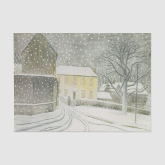 Papier Mousseline Halstead Road à Neige (par Eric Ravilious) (Recto)