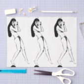 Papier Mousseline HAMbWG jolie dame (Artisanat)