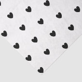 Papier Mousseline HAMbyWG - Coeurs noirs - (Détail)