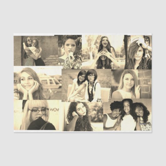 Papier Mousseline HAMbyWG - Collage photo sur Sepia Tone (Recto)