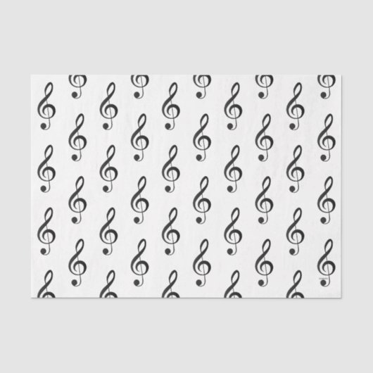 Papier Mousseline HAMbyWG - Note musicale G Clef - (Recto)