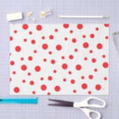 Papier Mousseline HAMbyWG Red Crazy Pois (Artisanat)