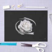 Papier Mousseline HAMbyWG Rose blanche - (Artisanat)