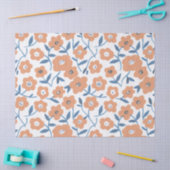 Papier Mousseline Hand-drawn Orange Wildflowers (Artisanat)