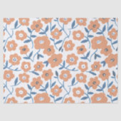 Papier Mousseline Hand-drawn Orange Wildflowers (Recto)