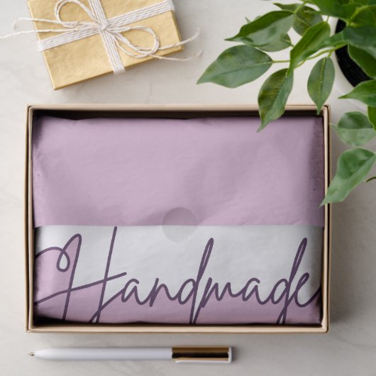 Papier Mousseline Handmade With Love Purple Small Business Packaging (Cadeau)