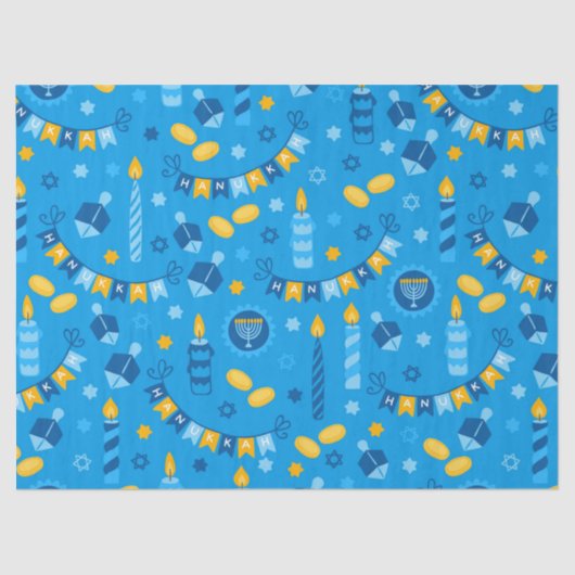 Papier Mousseline Hanoukka Dreidels (Recto)