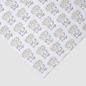 Papier Mousseline Hanoukka Love & Light Floral Menorah (Détail)