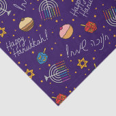 Papier Mousseline Hanoukka violet (Détail)