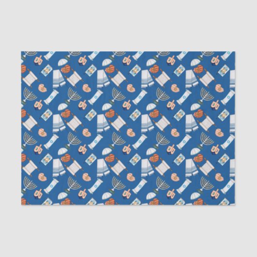 Papier Mousseline Hanukkah Fun Tissue Paper (Recto)