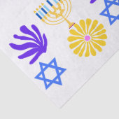 Papier Mousseline Hanukkah Wrapping Paper – Menorah, Star of David (Détail)
