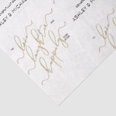 Papier Mousseline Happily Ever After Gold Calligraphy Fiançailles (Détail)