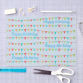 Papier Mousseline Happy Birthday Colorful Bunting Flags (Artisanat)