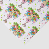 Papier Mousseline Happy Birthday Pink Cupcake Tissue Paper  (Détail)