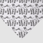 Papier Mousseline Happy Dancing Hippie (texte noir) (Détail)