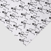 Papier Mousseline Happy Dancing Skeletons Horror Motif (Détail)