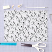 Papier Mousseline Happy Dancing Skeletons Horror Motif (Artisanat)