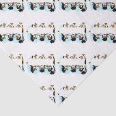 Papier Mousseline Happy Graduation Pingouins de danse avec bannière (Détail)