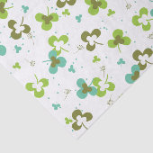 Papier Mousseline Happy Green Clover Feuille Motif d'art (Détail)
