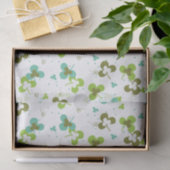 Papier Mousseline Happy Green Clover Feuille Motif d'art (Cadeau)