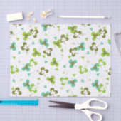 Papier Mousseline Happy Green Clover Feuille Motif d'art (Artisanat)