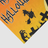 Papier Mousseline Happy Halloween Maison Éffrayante, Cimetière (Détail)