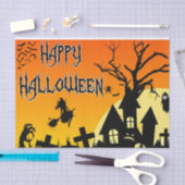 Papier Mousseline Happy Halloween Maison Éffrayante, Cimetière (Artisanat)