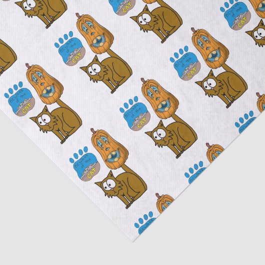 Papier Mousseline Happy Halloween Tissue Papier, Chat (Détail)