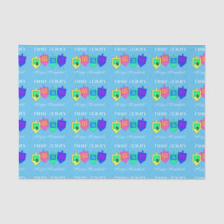 Papier Mousseline Happy Hannukah Anglais Hébreu