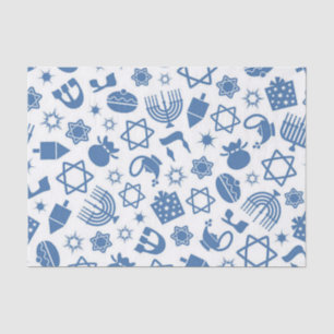 Papier Mousseline Happy Hanoukka Blue Star of David Tissue Paper