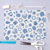 Papier Mousseline Happy Hanoukka Blue Star of David Tissue Paper (Artisanat)