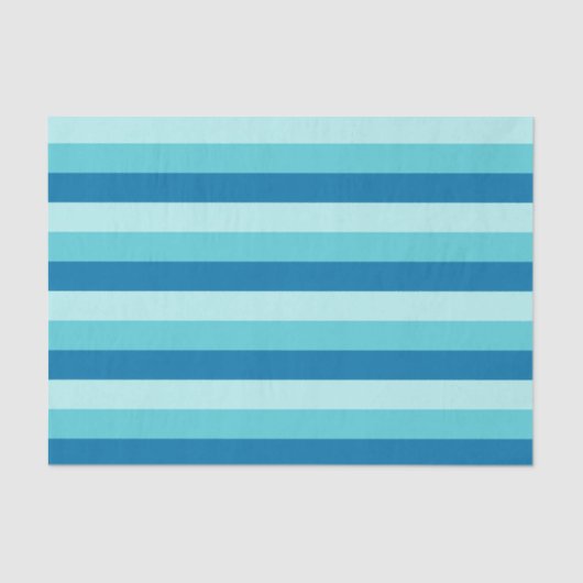 Papier Mousseline Happy Hanukkah | Blue and Teal Striped (Recto)
