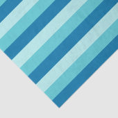 Papier Mousseline Happy Hanukkah | Blue and Teal Striped (Détail)