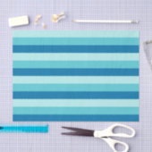 Papier Mousseline Happy Hanukkah | Blue and Teal Striped (Artisanat)