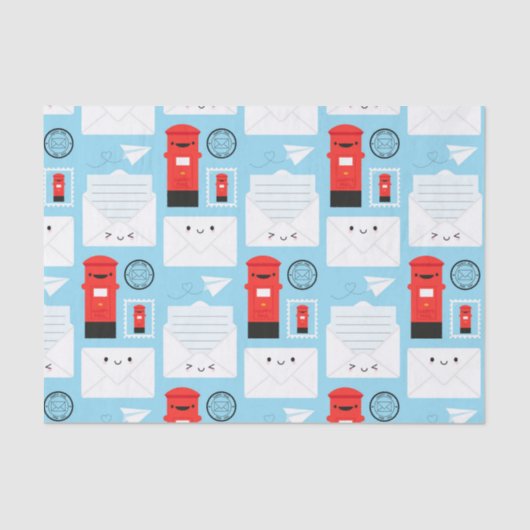 Papier Mousseline Happy Mail - Kawaii Post (Recto)