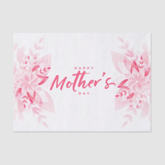 Papier Mousseline Happy Mother's Day (Flowers) (Recto)