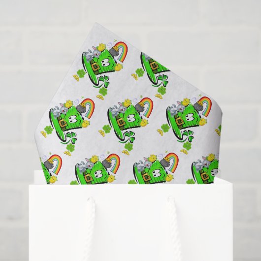 Papier Mousseline Happy Saint Patrick's Day Rabbit Tissue Paper (Sac cadeau)