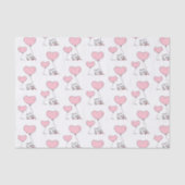 Papier Mousseline Happy Valentine's Day Tissue Paper Cat Pink Hearts (Recto)