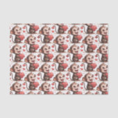 Papier Mousseline Happy Valentine's Day Tissue Paper Monkey Hearts (Recto)