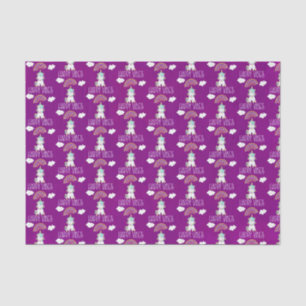 Papier Mousseline Happy Vibes Typographie Awesome Rainbow & Unicorn