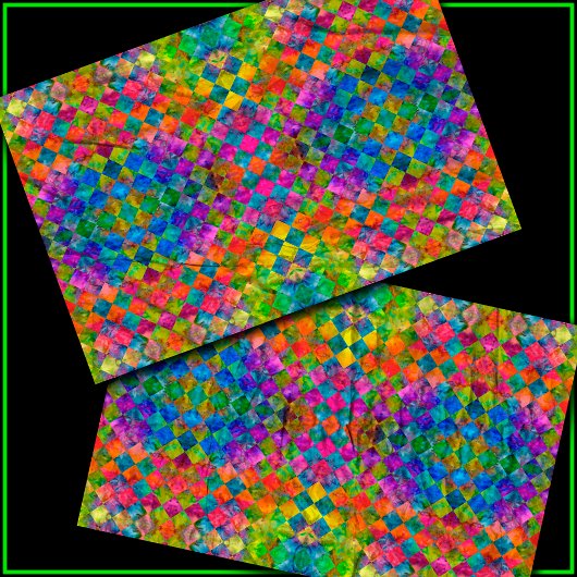 Papier Mousseline [Harlequin Cravate-Dye] À damiers fractal diamant